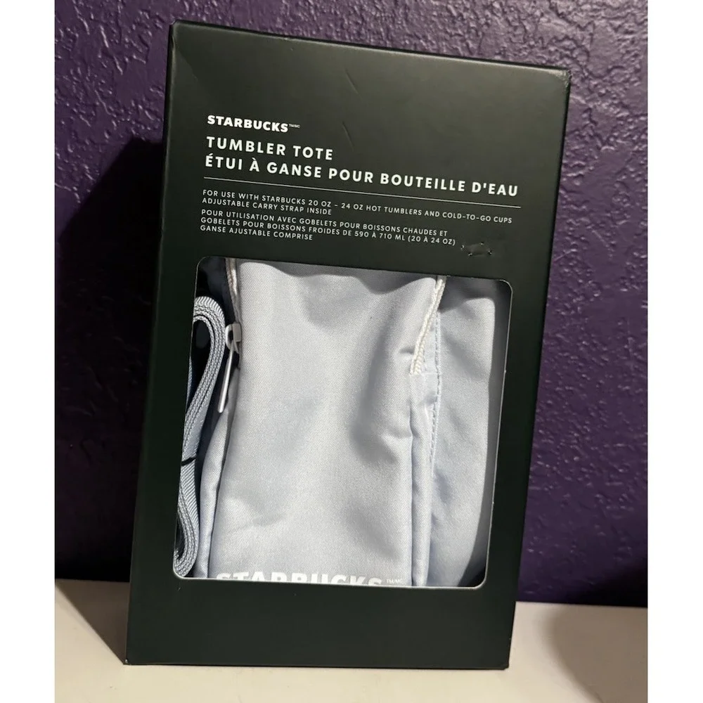 Starbucks 2025 Spring Baby Blue Tumbler Tote Bag Cross Body New In Box